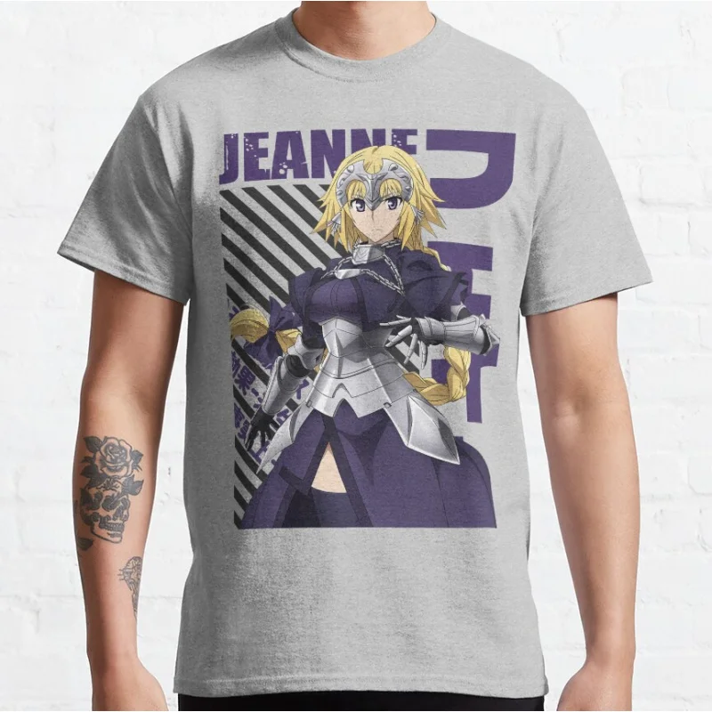 Fate - Jeanne d'arc Simpatico anime kawaii videogioco T-shirt girocollo a maniche corte di grandi dimensioni Top per adulti S-6xl
