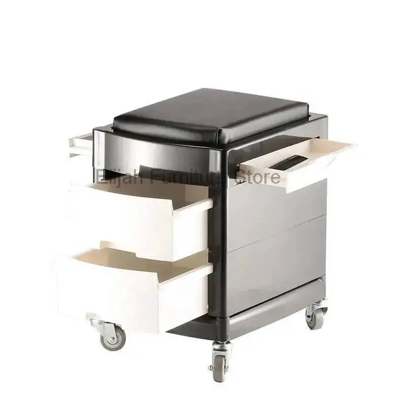 Multifunctional Trolley Modern Nordic Barber Shop Storable Trolley Originality Beauty Salon Luxury Furniture Skjuta En Vagn HBSC