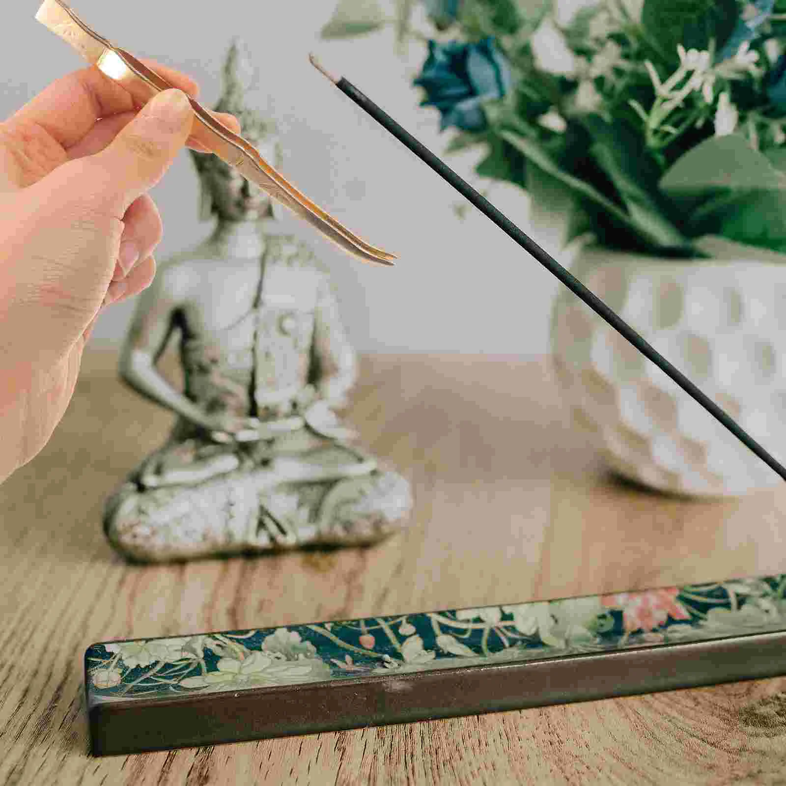 Charcoal Tong Bamboo Designed Handle Charcoal Tong Incense Burner Tweezers incense Tong incense burner Tong