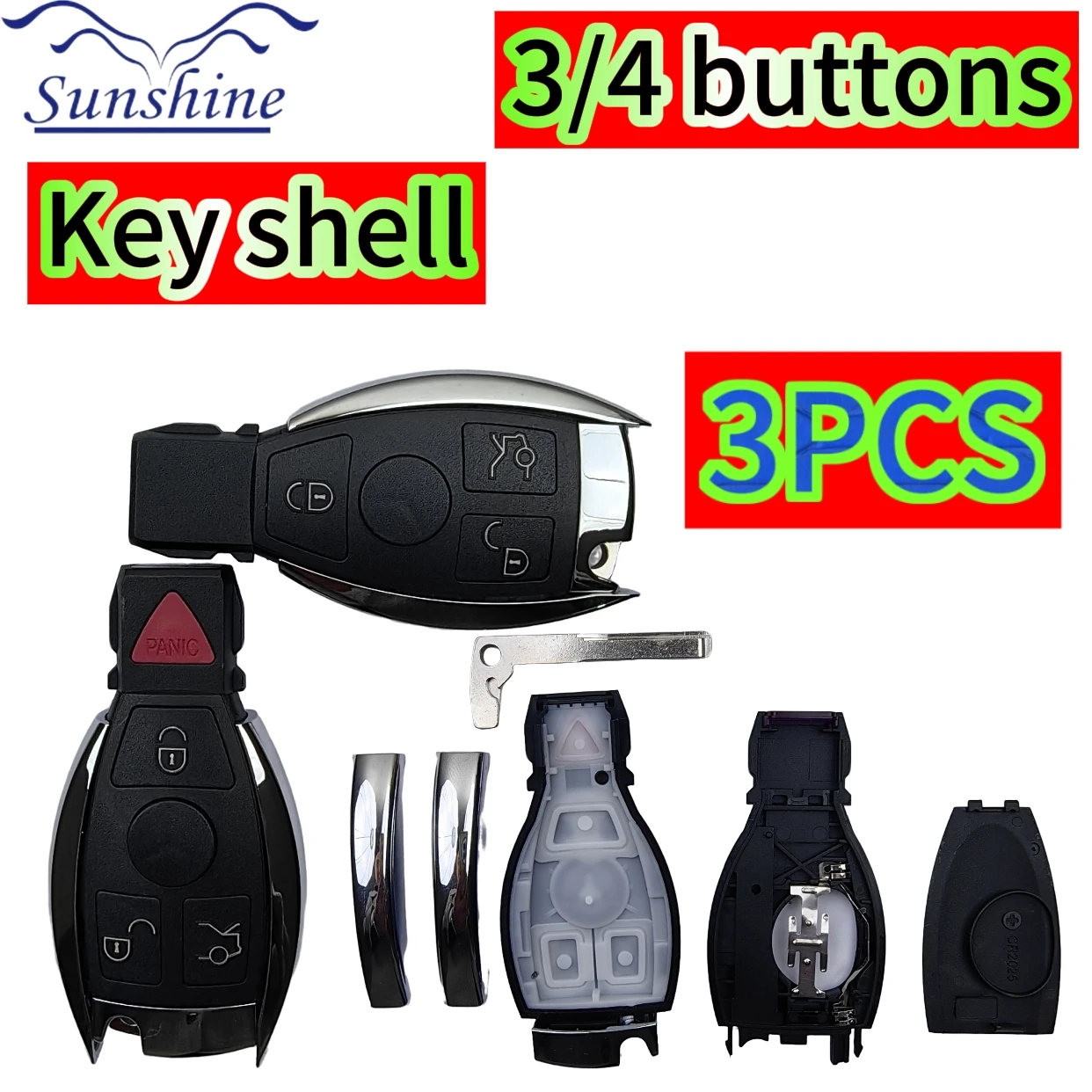 3PCS 3/4Bottons Car…