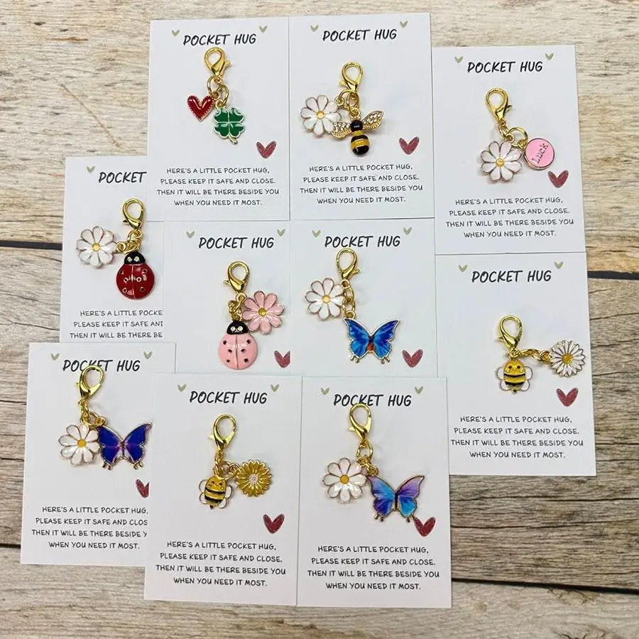 1/5/10/20/50/100pcs Pocket Hug Gift Set - Employee Appreciation Gift Bulk Pack, Includes 10 Exquisite Keychains for Colleagues A