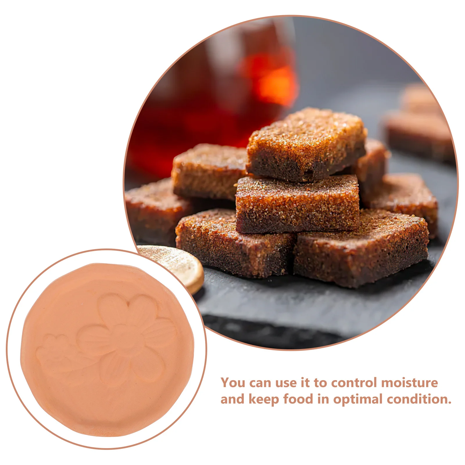 

Flower Shaped Reusable Brown Sugar Softener Discs for Food Storage Containers Long Lasting Moisture Control Brown Sugar Softener