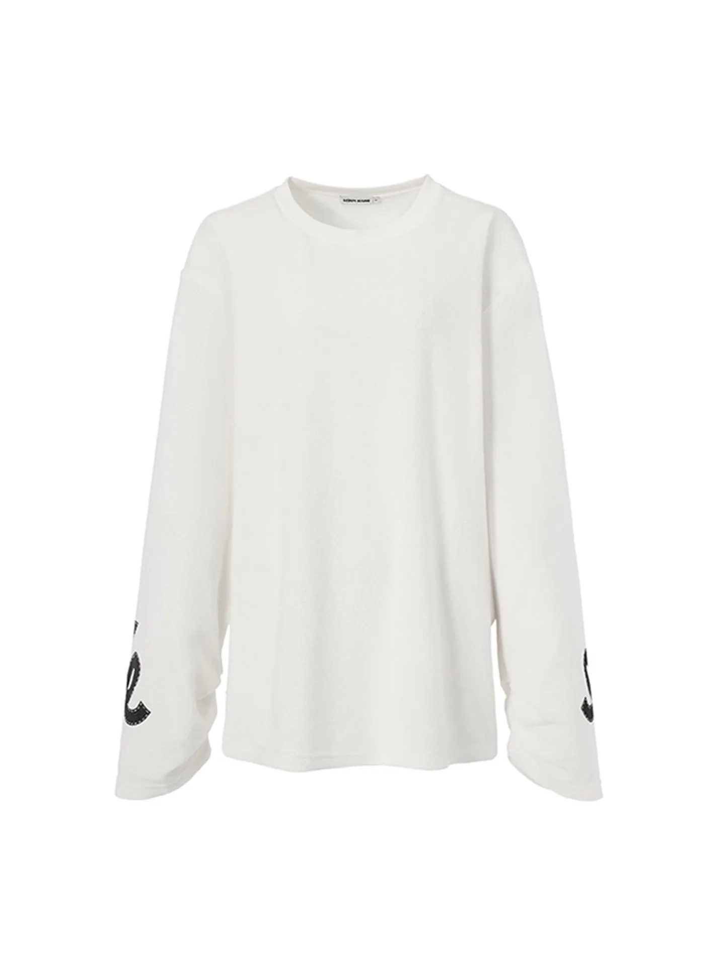 

LEDIM WANG White Label Long Sve Loose Fit Thin T-irt Women's Casual Print Top Polyester Cotton Blend Winter New Arrival