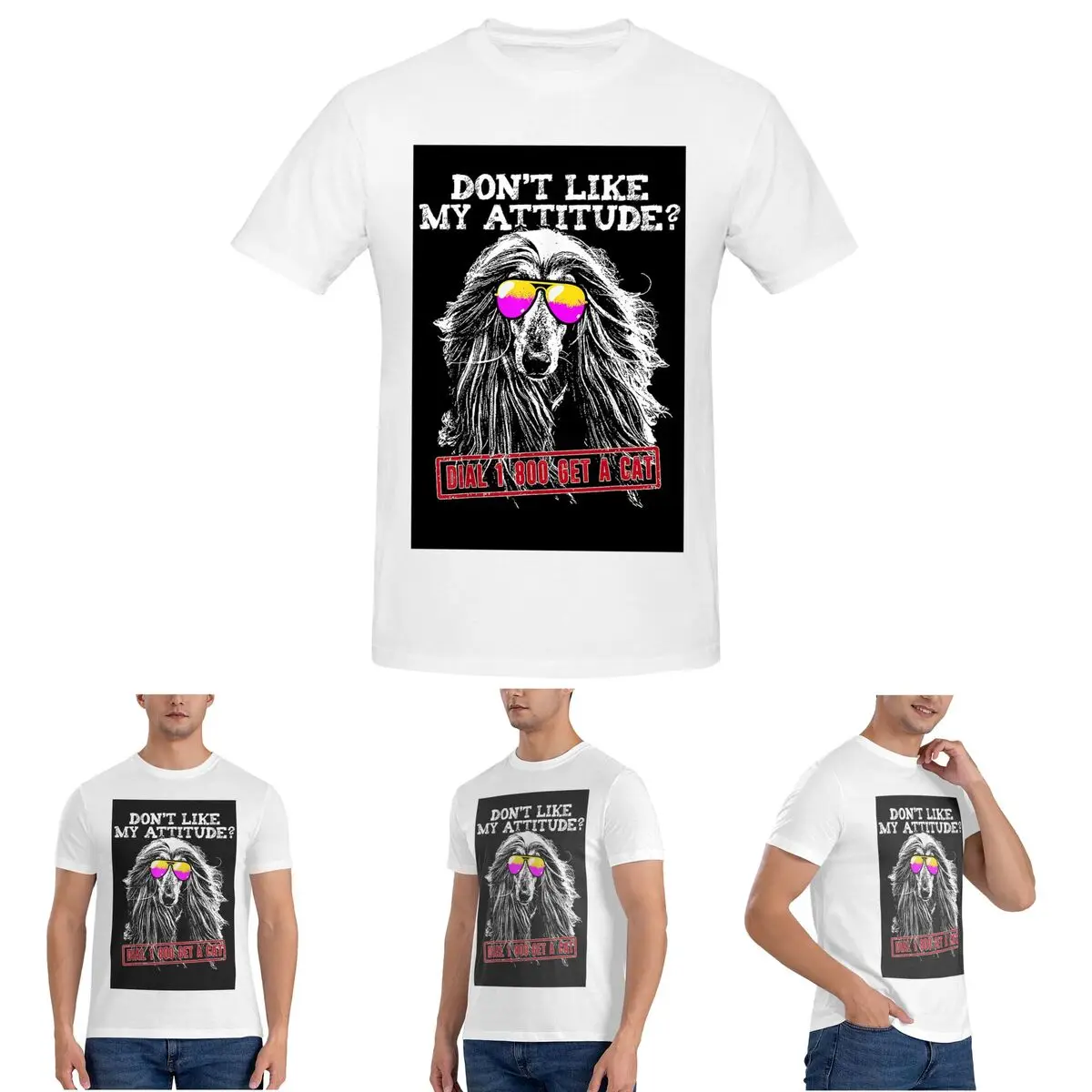 

Забавная мужская футболка в афганском стиле Hound Attitude, хлопковые футболки больших размеров, мужские летние топы с короткими рукавами и круглым вырезом, S-6XL