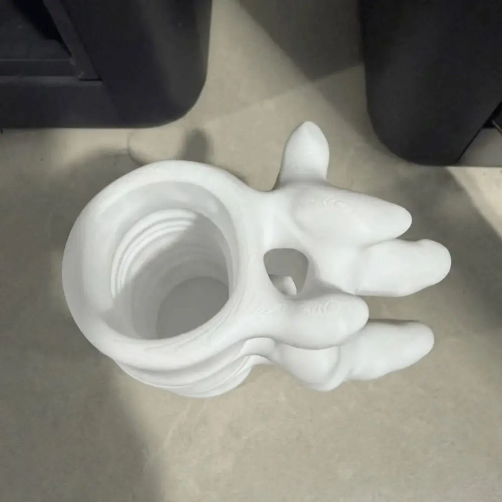 Desktop Ornament 3D Printed Spine Shape Pen Holder Plastic Decorative Simulation Spine Brush Holder Funny Spine 3D Vase Nurses