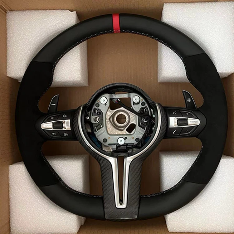 Steering Wheel  Replacement alcantara for  M2 M3 M4 M5 M6 M Performance Finish Weave Material Origin Glossy