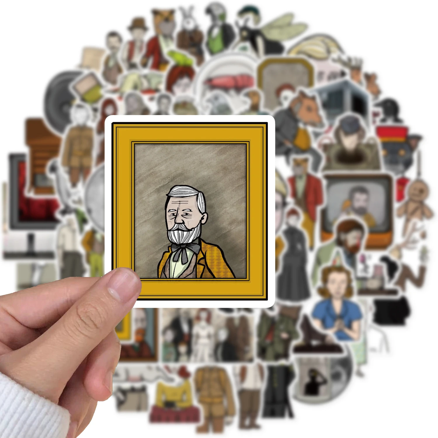 60PCS Embroidered Lake Retro Sticker Waterproof DIY Phone Case Luggage Guitar Skateboard Decoration Cute Laptop Sticker Pack