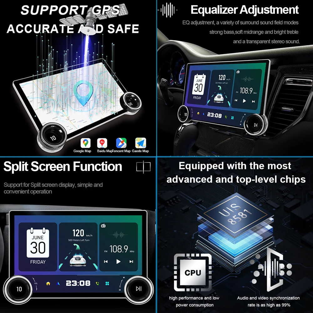 Autoradio Android Diamond 2k Screen 11.8 Inch Car Multimedia Player 4G 8 Core Touch Screen Double Knob Car Intelligent Systems