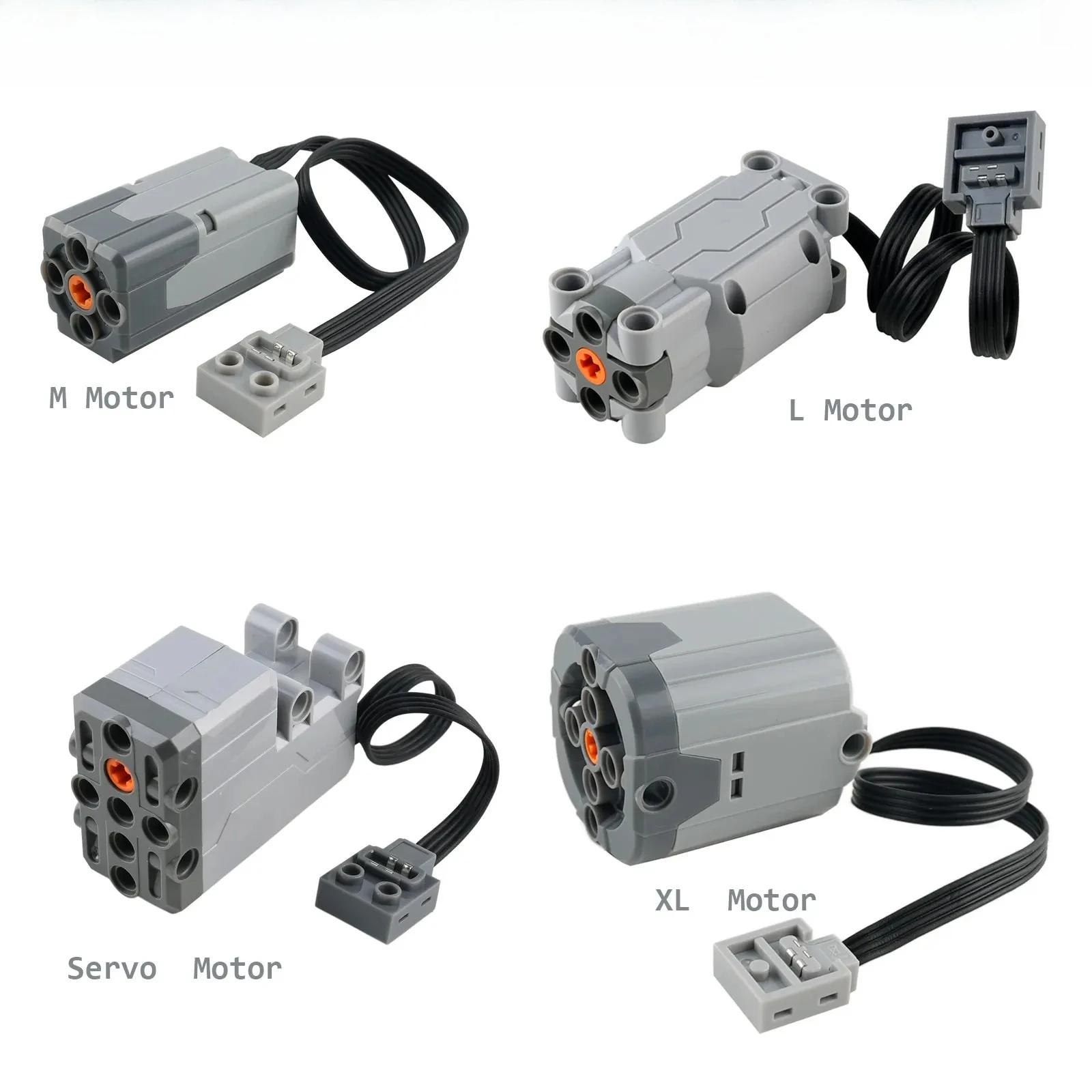 New Power Function Technical Part Enhanced 2 Generation Motor High-Torque M/L/XL Motor Servo Motor for MOC Building Blocks Brick