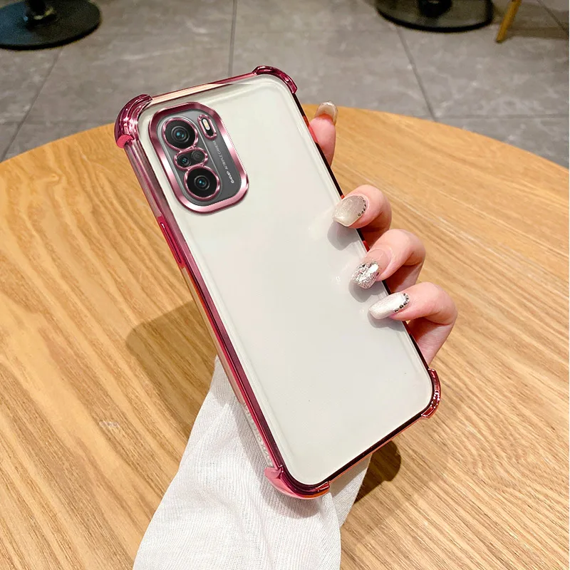 For Xiaomi Poco F3 Case Redmi K40 Pro Phone Case Poco F3 Xiaomi Mi 11i Corners Thickening Shookproof Plating Silicone back cover view 5