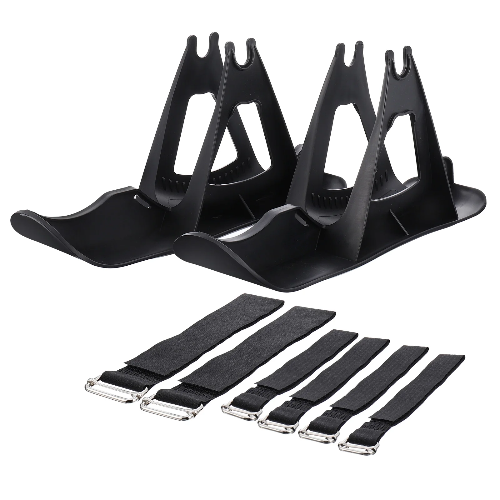 

2 Pcs Kids Bike Ski Board Balance Straps Black Snowboard Sled Children