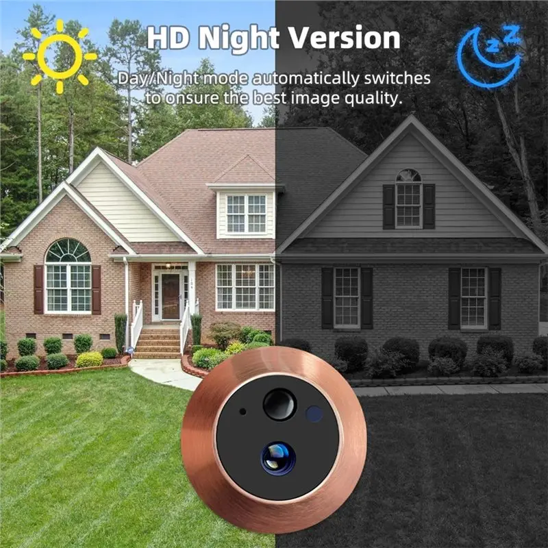 【RECOMENDAR】Slimme Draadloze Video Intercom Deurbel Tuya Wifi 3MP Mini Kijkgaatje Deur Camera PIR Bewegingsdetectie Home Security Sy