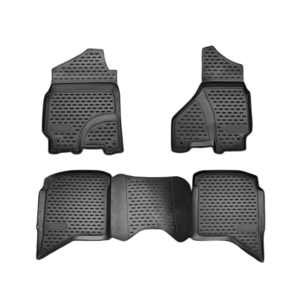 

Floor Mats Liner for RAM 1500 Crew Cab 2009-2018 Black TPE All-Weather 4Pcs United States