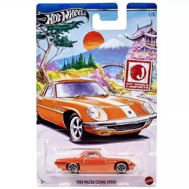 Genuine Hot Wheels Car J-Imports 1968 Mazda Cosmo Sport 1:64 Boys Toys Diecast Vehicles Models Metal Collector Birthday Gift