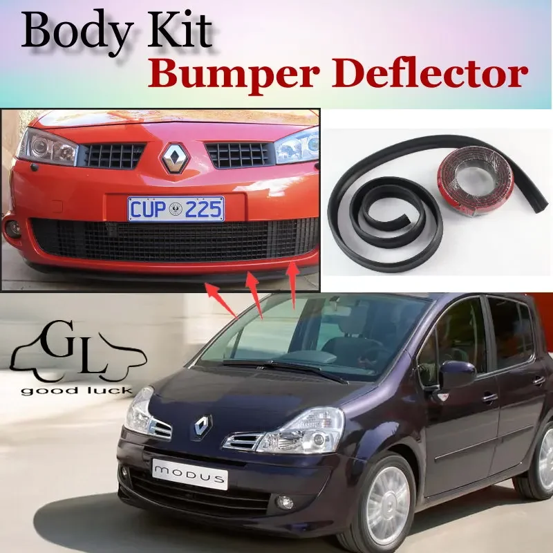 Bumper Lip Deflector Lips For Renault Modus 2004~2012 Front Spoiler Skirt For TopGear Friends to Car Tuning / Body Kit / Strip