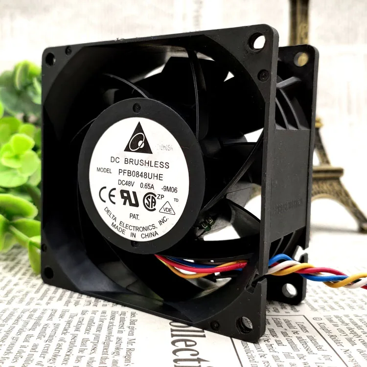 NEW ORIGINAL PFB0848UHE 48v 0.65A 4wires PWM 8038 80*80*38mm 8cm COOLING FAN