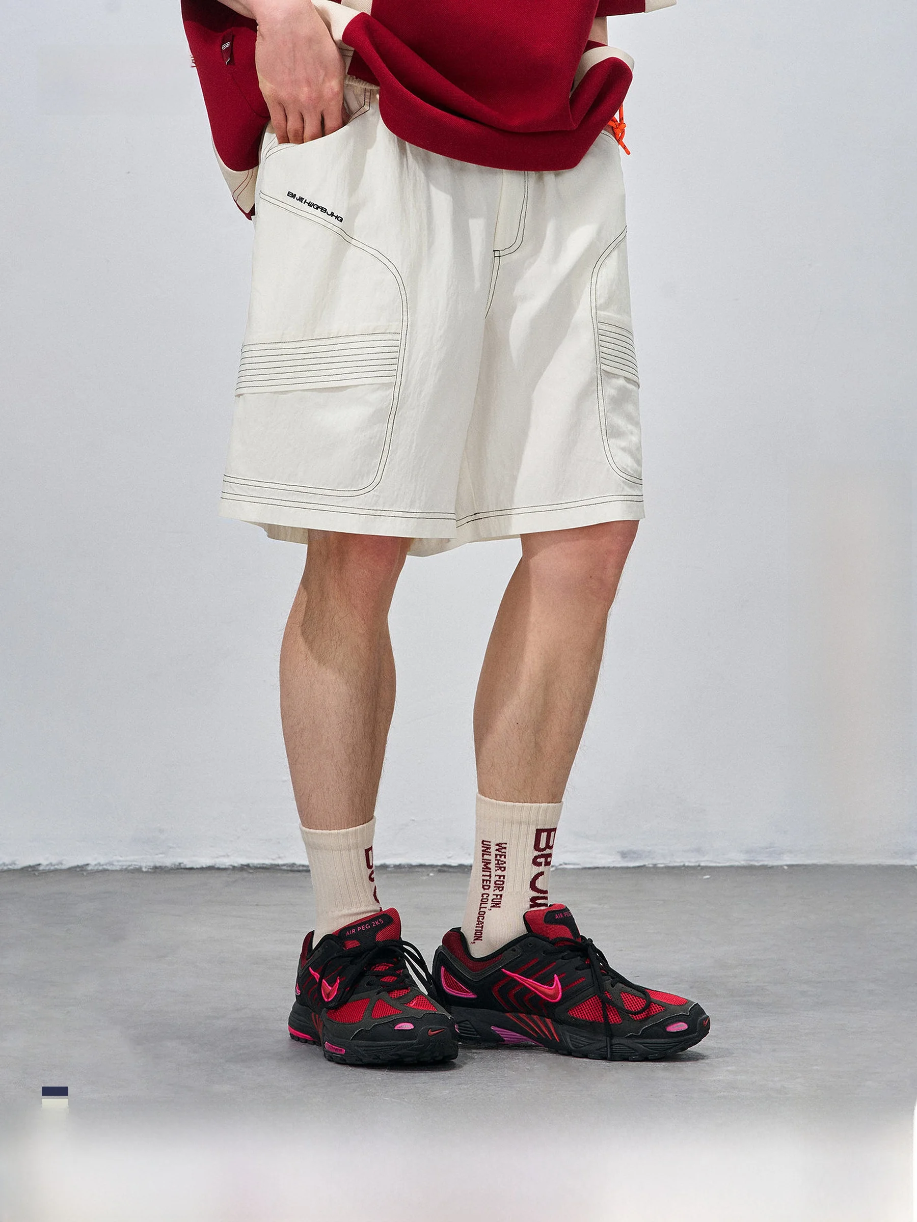 

BJHG American Sle Workwear orts Men's Summer New Trend Brand Color Blo Large ket Five Parts Pants Stand Fit