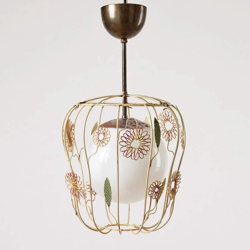 

New Chinese chandelier restaurant light round Chinese style bedroom light simple retro study tea room zen bar lamp