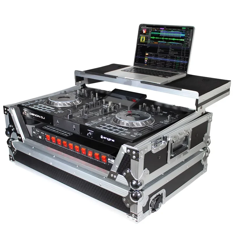 Professional DJ Controller Protective Case for Denon Prime 2 Independent System Aluminum Alloy Waterproof Shockproof Storage