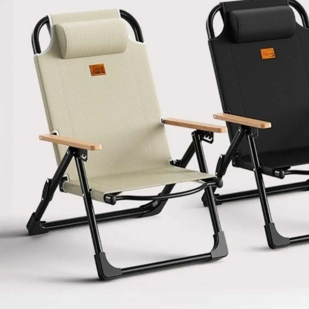 5 Level Adjustable Folding Lounge Chair Outdoor Camping Chair Portable Recliner Fishing Beach Nap Balcony Relax Chair