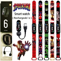 Disney Spiderman Smart Watch Sports Electronic Heart Rate Pressure Blood Pedometer Rechargeable Music Sleep Monitoring