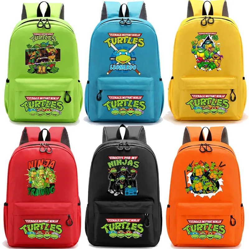 

Teenage Mutant Ninja Turtles Backpack Cartoon Anime Pattern Printed Backpacks Women Men Back To School Bags Birthday Party Gifts