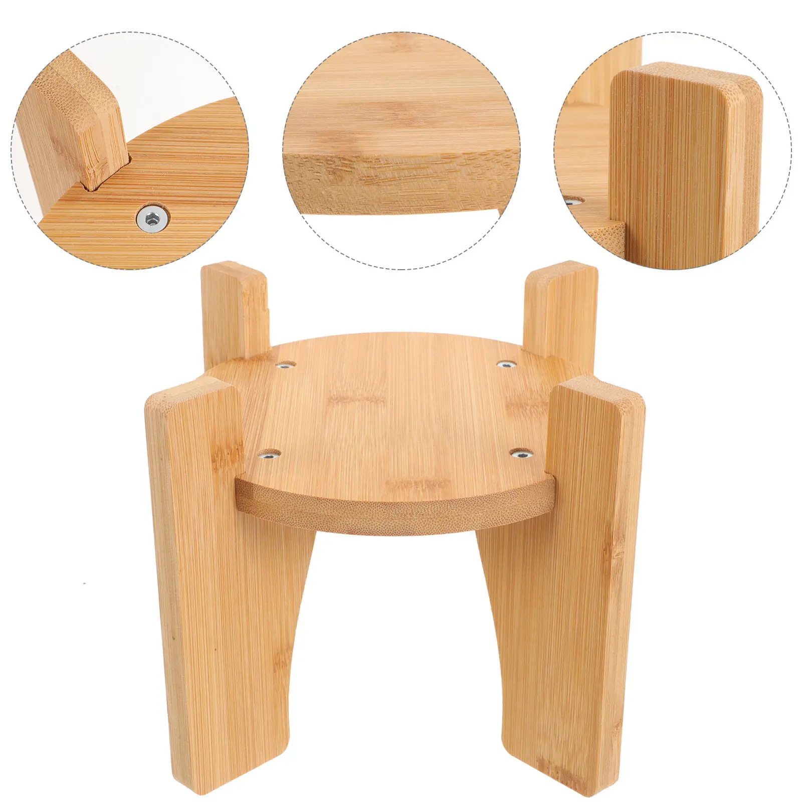 

Wooden Drink Dispenser Stand Base Round Pedestal Wood Beverage Dispenser Holder Stable Display Stand Multipurpose for Flowers