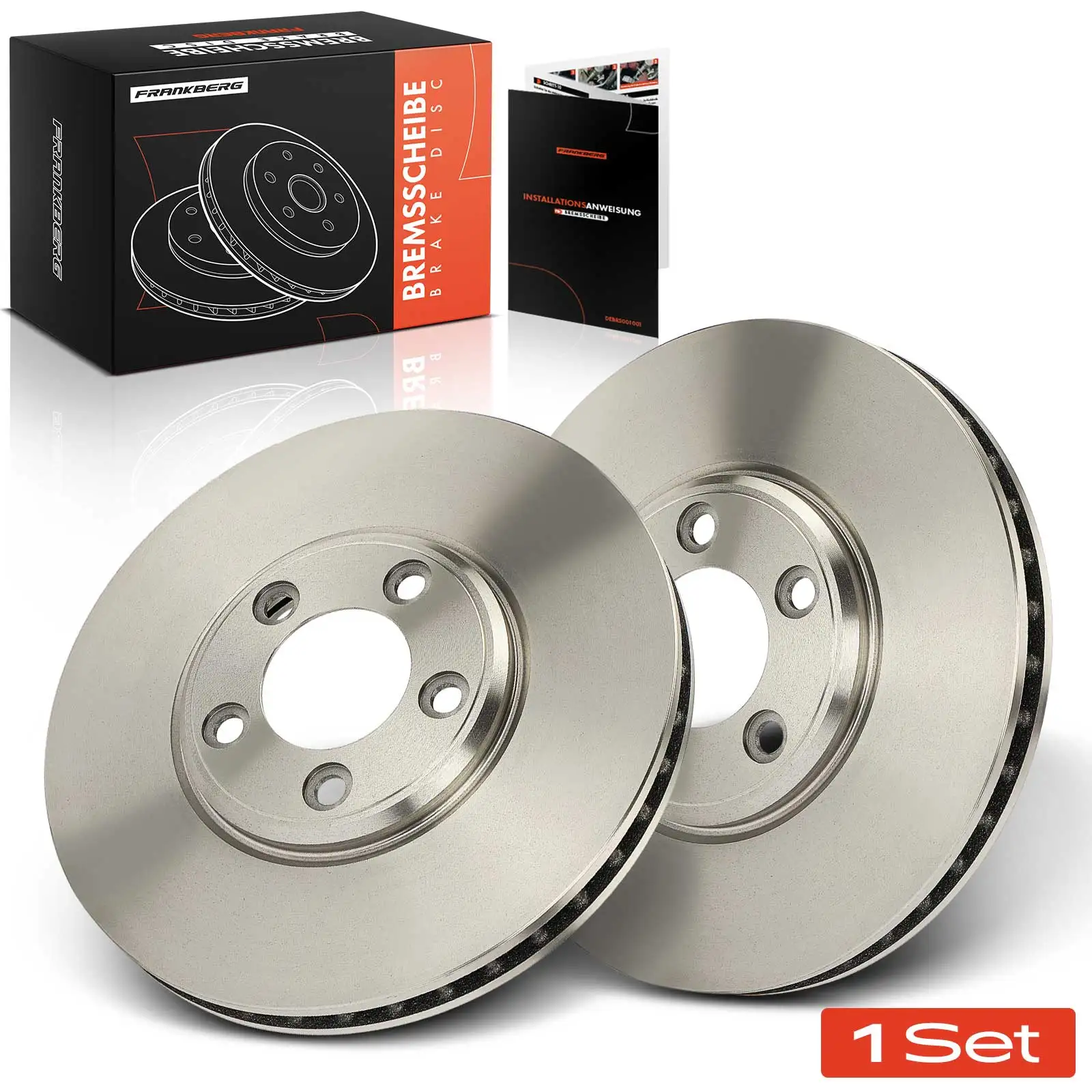 Frankberg 2x Remschijven Vooras voor FORD USA Thunderbird Convertible Jaguar S-Type 1999-2007 JLM20801