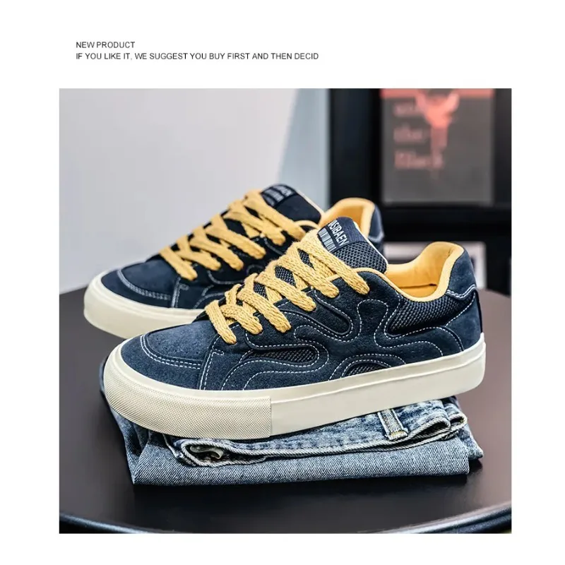

Men's Shoes Trendy Shoes 2025 New American Retro Niche Casual Sneakers Ins Internet Celebrity Hot Style Versatile White Shoes