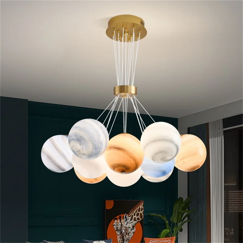 Modern Color Balloon LED 3 Colors Chandelier Designer Romantic Warm Home Decoration Hanging Chandelier