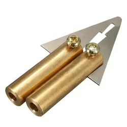 Cabezal de espátula Triangular de acero para parachoques de coche, guardabarros, carenado, soldador, reparación, corte de plástico, grapadora caliente, punta de pistola para soldar, 1 ud.