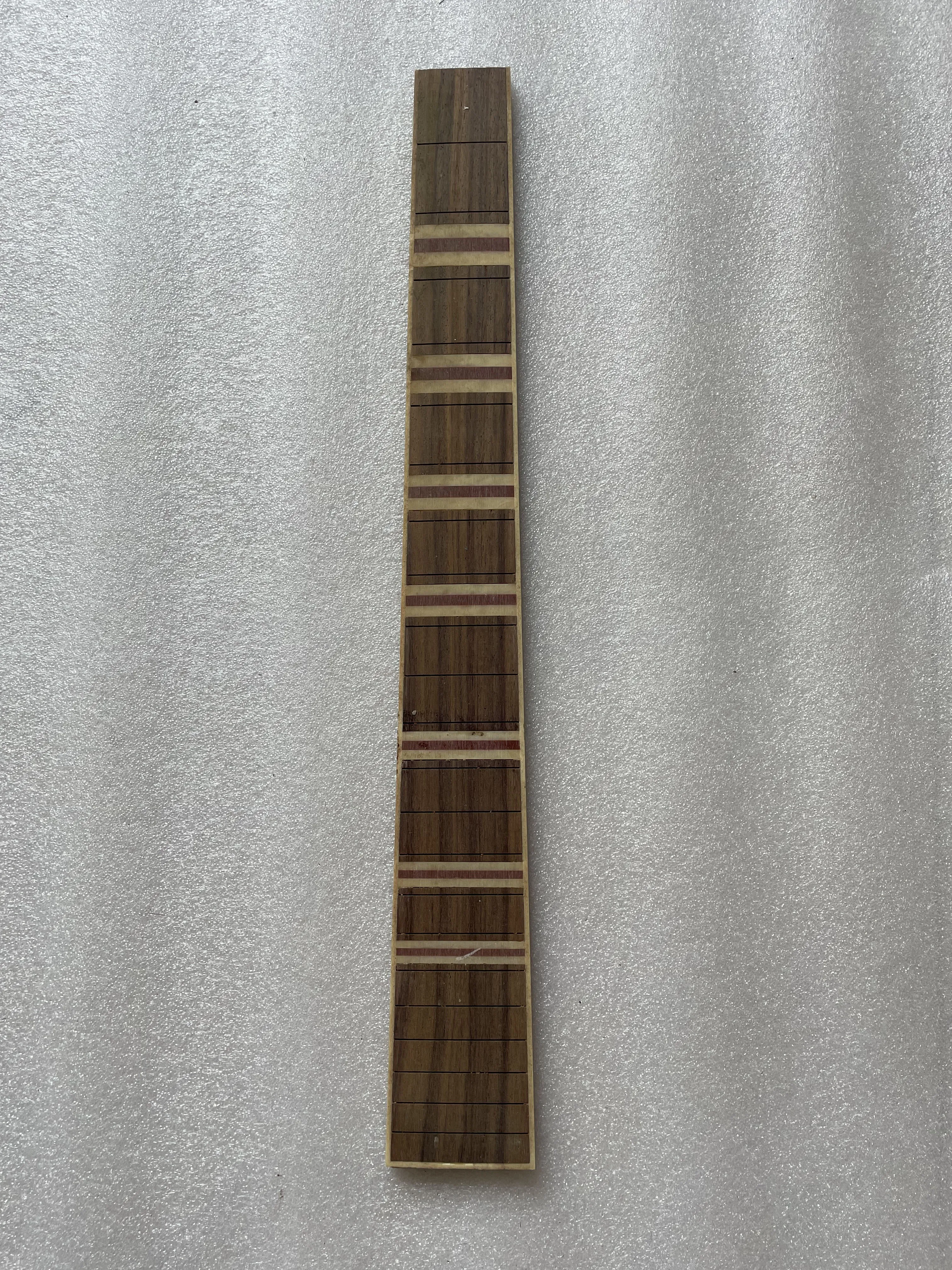 Rosewood Fretboard with Striped pattern Acrylic Inlayed Guitar Fingerboard, Comfortable Neck Parts, DIY, 24.75 Inch, 22 Fret