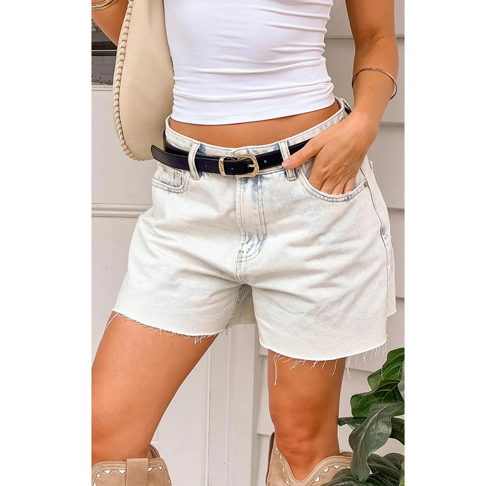 

Новые высококачественные повседневные джинсовые шорты. Весенне-летние женские модные свободные джинсы с высокой талией в стиле «хит»