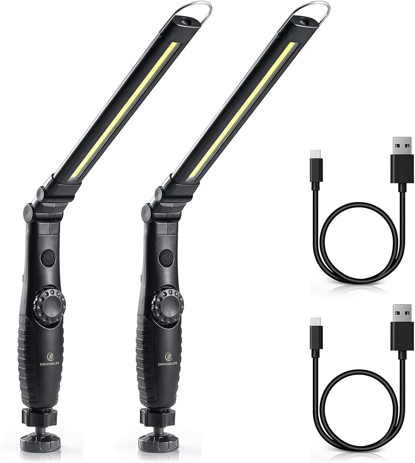 

Перезаряжаемый светодиодный рабочий фонарь - 750 люмен, складной светодиодный фонарик, ручной беспроводной рабочий фонарь с магнитным основанием, 360 градусов ° Поворотный механизм