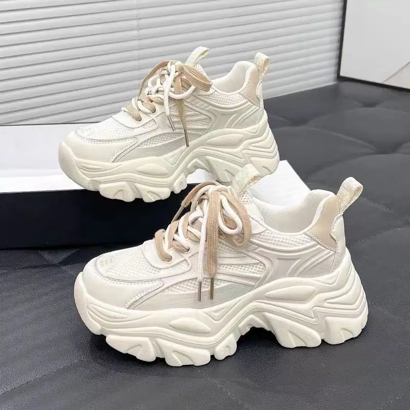 Women Sneakers Fashion Breathable Running Shoe Lace Up Non Slip Wear Resistant Vulcanized Shoe High Quality Designer Women Shoes