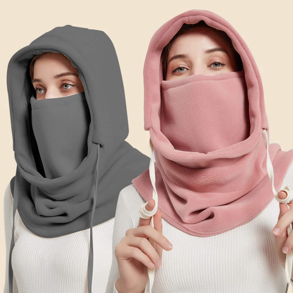 

Флисовая зимняя велосипедная кепка на шнурке из акрилового волокна, спортивный нагрудник с капюшоном, теплые шапки в маске, ветрозащитная шапка-бомбер для мужчин и женщин