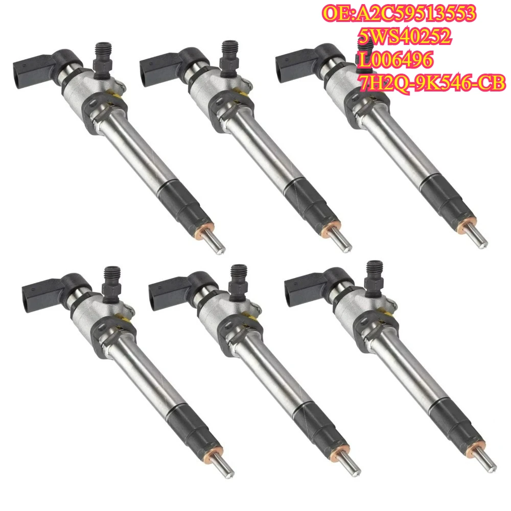 

High quality New for 1/6pcs A2C59513553 5WS40252 7H2Q-9K546-CB L006496 Common Rail Diesel Fuel Injector For Land Rover