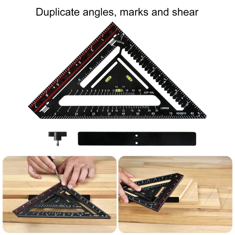 Q2Q4 High Accurate Triangles Ruler Clear Scale With Fixed Positioning, Foldable Plastic Designs For Architects And Designers