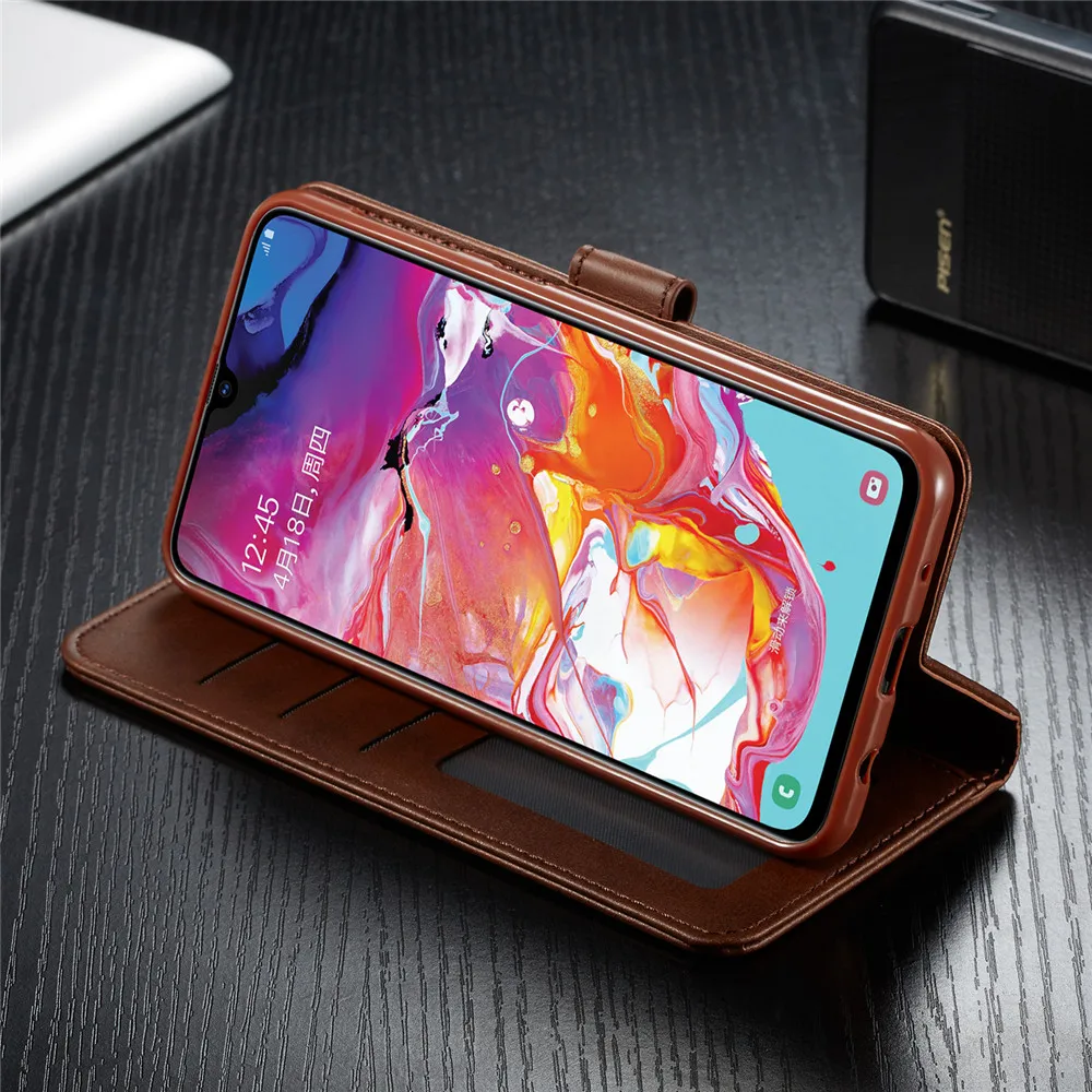 For Samsung Galaxy S25 Ultra Case Leather Wallet Flip Cover For Galaxy S24 S22 Plus Phone Case S23 S21 FE 5G S20 S10 S9 S8 Case - náhled 5