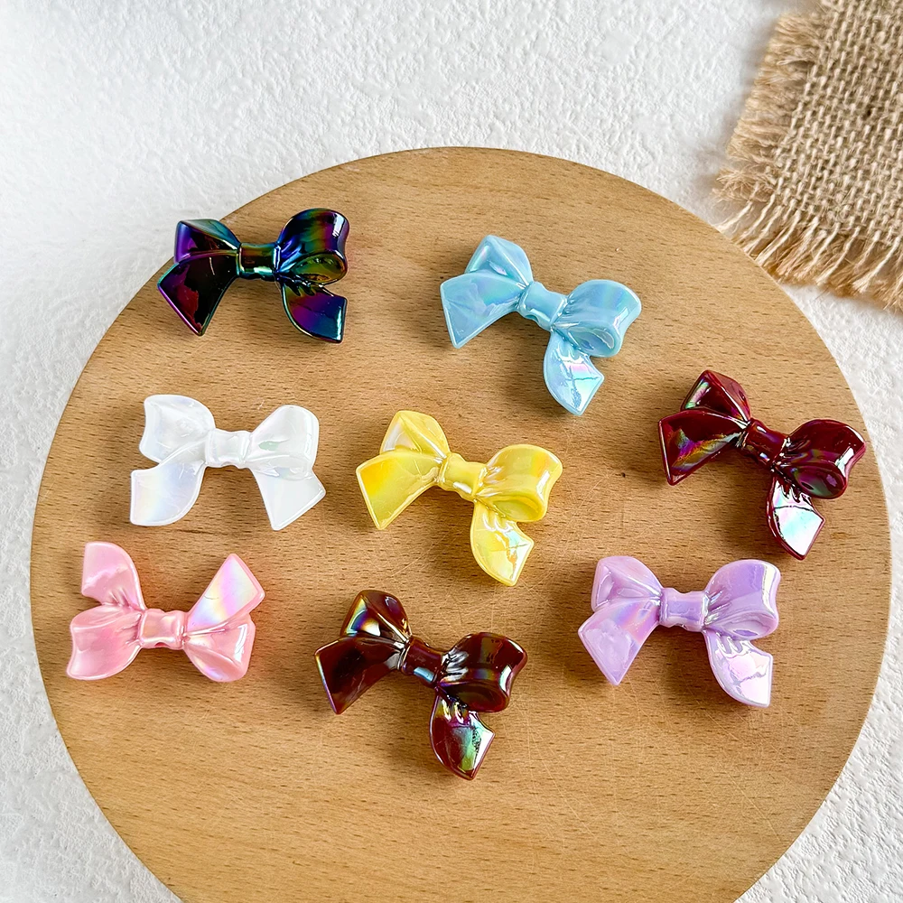 

Cordial Design 22*33MM 230Pcs Aurora Effect/DIY Fancy Beads/Hand Made/Jewelry Findings & Components/Bowknot Shape/Acrylic #19096