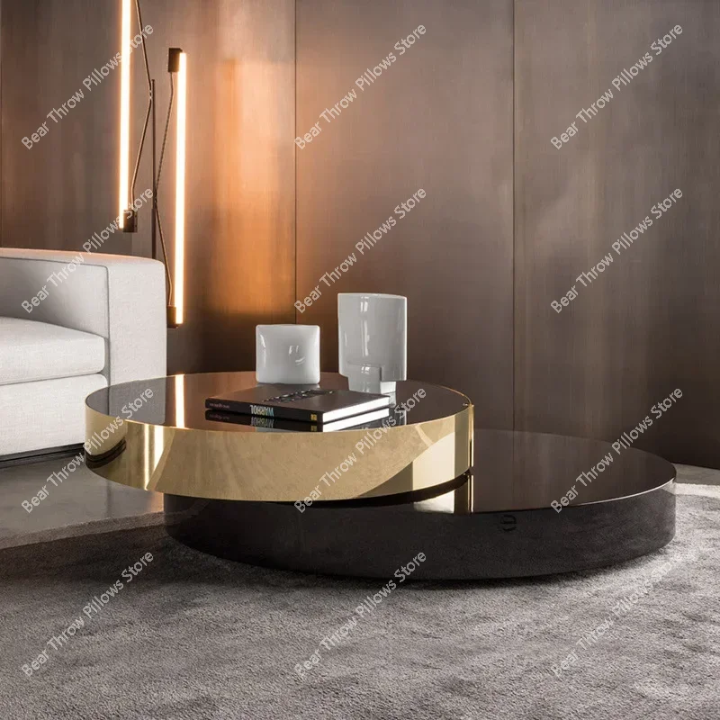 Modern Design Coffee Table Luxury Living Room Bedroom Decoration Coffee Table Oval Drawer Desktop Atrium Salon Nordic Furniture