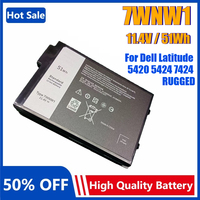 New 7WNW1 Laptop Battery for Dell Latitude 7424 5420 5424 RUGGED P85G001 P86G001 GK3D3 DMF8C GK3D3 Replacement Baterias 11.4V