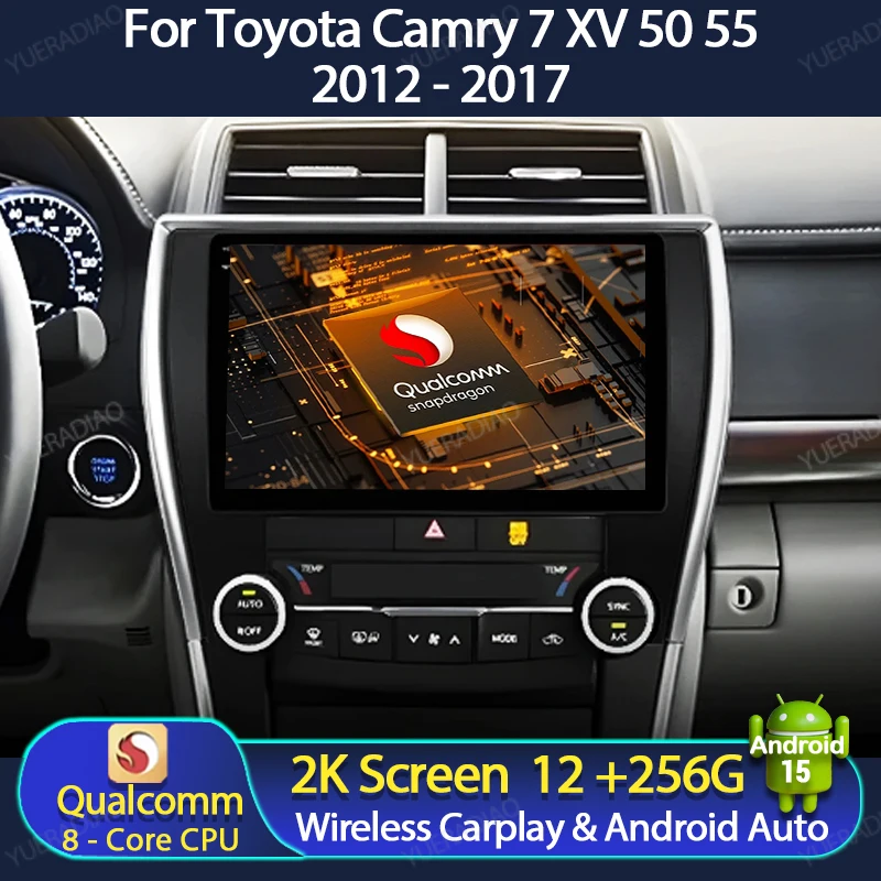 

Android 15 Car Radio For Toyota Camry 7 XV 50 55 US Version 2012 - 2017 Multimedia Viedo Player 4G WIFI Head Unit GPS NAVI QLED