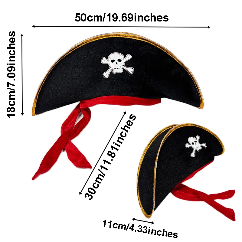 LED Light-Up Pirate Hat & Party Mask – detail image 32
