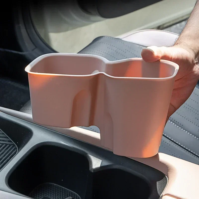 

For BYD Seagull Car Water Cup Holder Storage Box Anti-slip Pad Fixed Beverage Holder Garbage Box Auto Interior Accessories Black