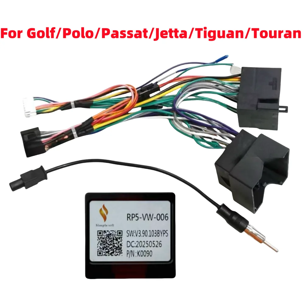 16 Pin Power Cable Simple Soft Canbus PR5-VW-006 For All Volkswagen VW/Jetta/Passat/B567/Touran/Golf/MK5/6/Tiguan/Skoda/Seat