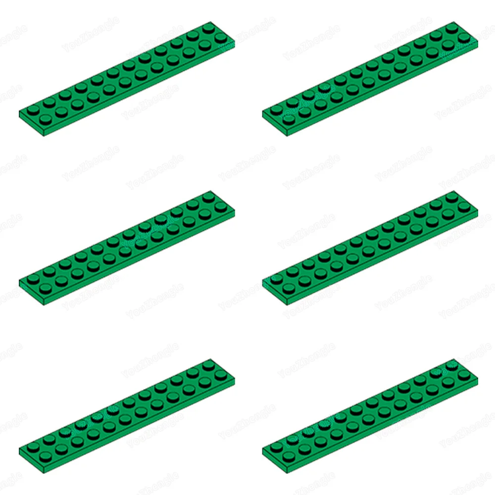 2445 Building Block Base Plate 2x12 Parts Assembly MOC Figures WW2 Street Scene Mecha Gear Scene Match Model Parts Gifts DIY Toy
