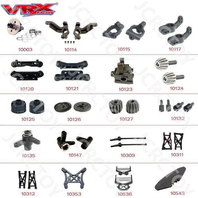 RC Shock Tower/Susp Arm/CVD/Steering Knuckle Arm/Gearbox/Diff Gear/Servo Saver/Body Post For 1/10 VRX Racing RH1027/28/29/30