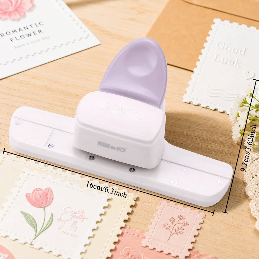 Alat Perforasi Stempel Pos, Pembuat Lubang Kertas, Alat Embos untuk Scrapbooking, Pembuatan Kartu, Pembungkus Kado, Kerajinan, Alat Tulis