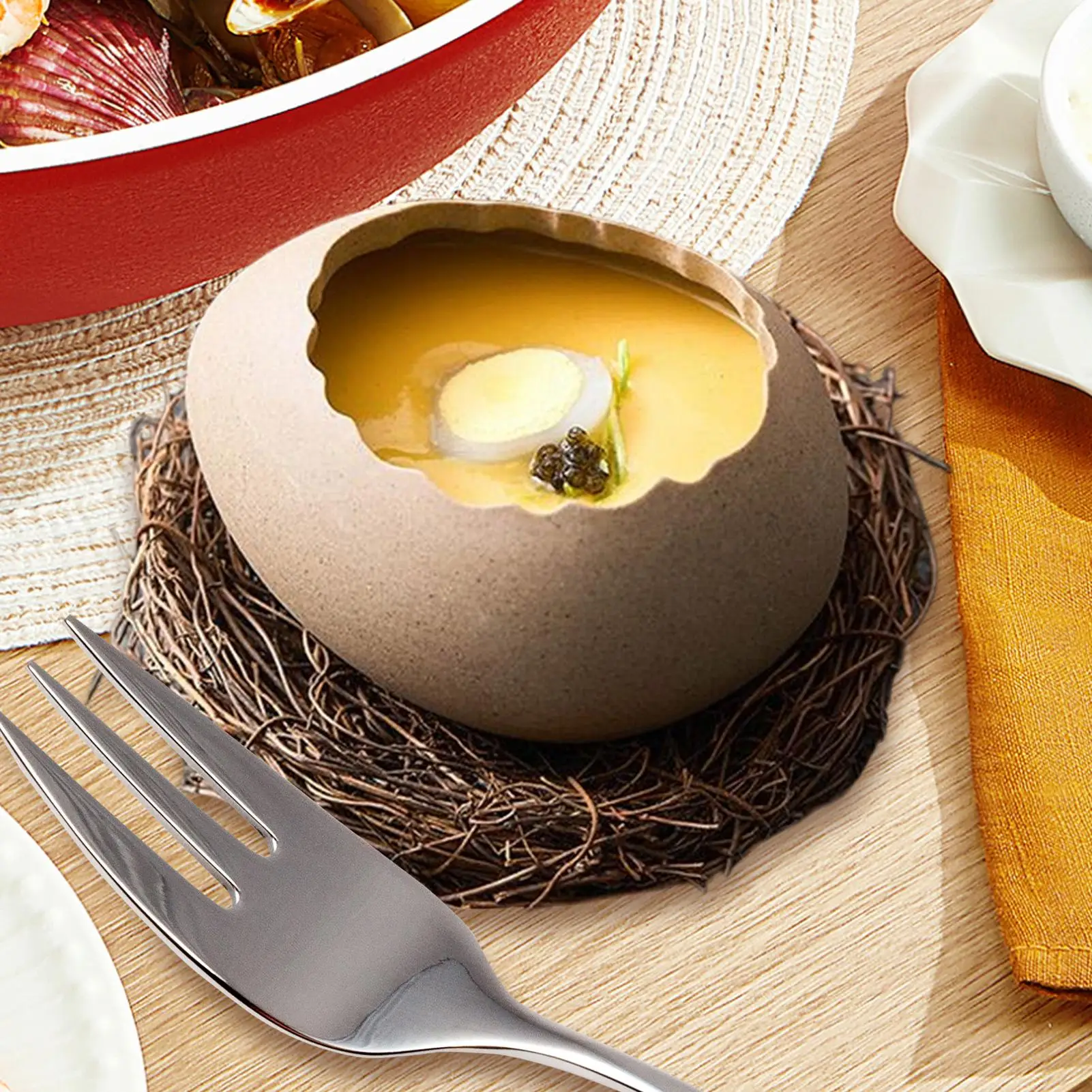 

Салатница, деревенский сервировочный контейнер, декор стола, миска для яиц на пару, посуда для закусок для салата, супа, боковая посуда, домашняя квартира